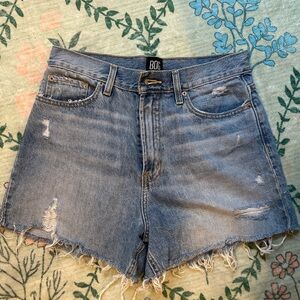 BDG Light Blue Distressed Jean Shorts